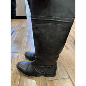 Frye Melissa Trapunto Black Leather Riding Boots 76442 Women’s Sz 7B
